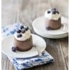 Baked Chocolate Ricotta with Blueberries and Cream