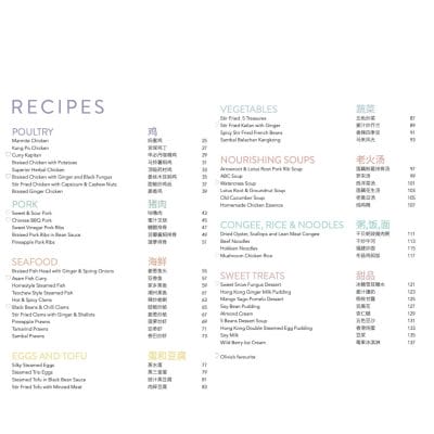 Cook with Olivia - Chinese Flavours 2021 Edition Recipe Index