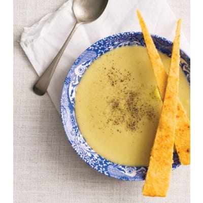 Jerusalem Artichoke Soup with Cheese Shards
