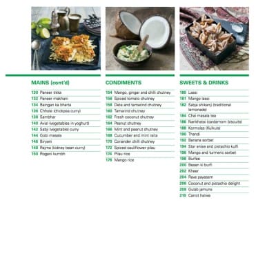 Thermomix Flavours of India Cookbook Recipe Index