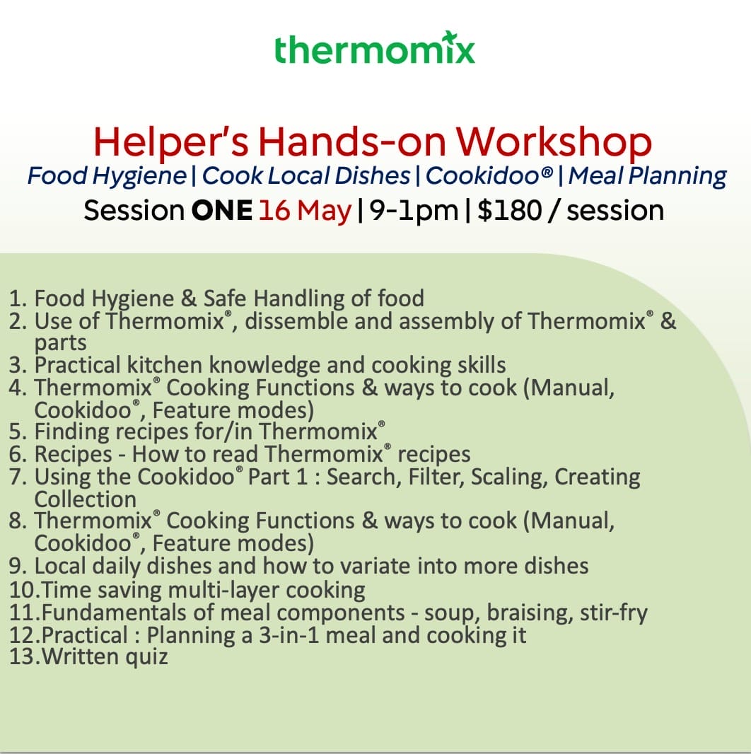 thermomix® helper's hands on cooking workshop