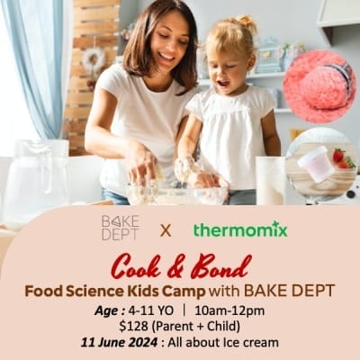 thermomix® holiday parent child cook & bond hands on food science kids camp